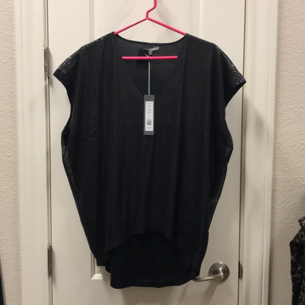 Michael Stars sequin dolman v-neck top, NWT